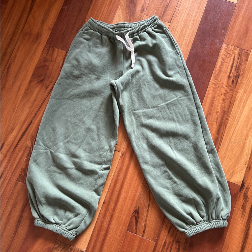 Urban Outfitters Sage Green Elastic Cuff Joggers